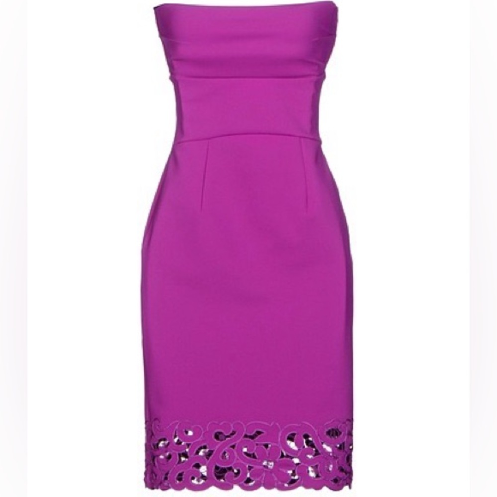 Strapless tube dress with embroidery